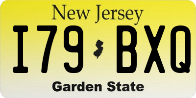 NJ license plate I79BXQ