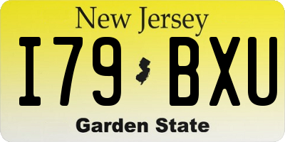 NJ license plate I79BXU