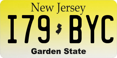 NJ license plate I79BYC