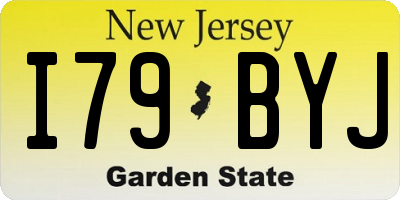 NJ license plate I79BYJ