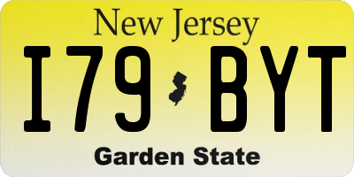 NJ license plate I79BYT