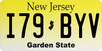 NJ license plate I79BYV