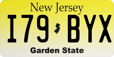 NJ license plate I79BYX