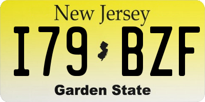 NJ license plate I79BZF