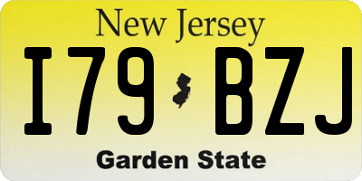 NJ license plate I79BZJ