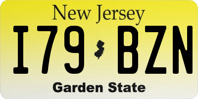 NJ license plate I79BZN