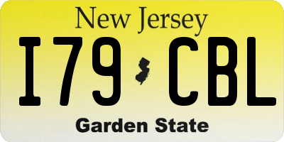 NJ license plate I79CBL