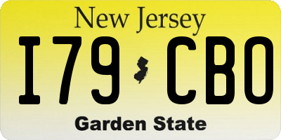 NJ license plate I79CBO