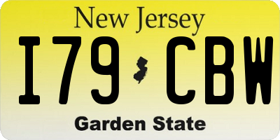 NJ license plate I79CBW