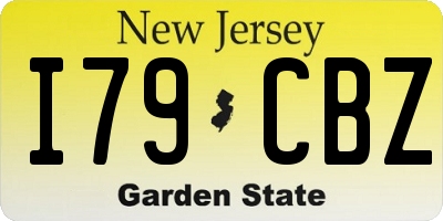 NJ license plate I79CBZ