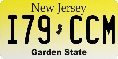 NJ license plate I79CCM