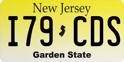 NJ license plate I79CDS