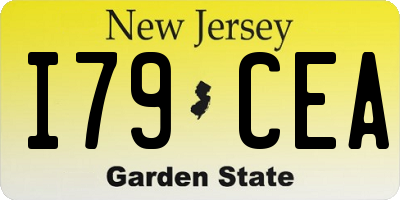NJ license plate I79CEA