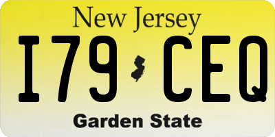 NJ license plate I79CEQ