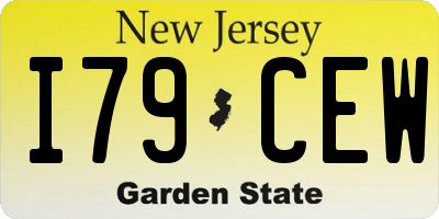 NJ license plate I79CEW