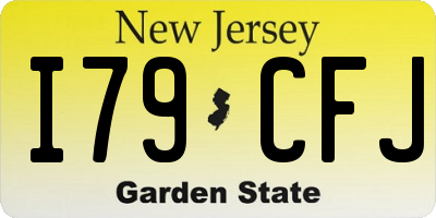 NJ license plate I79CFJ