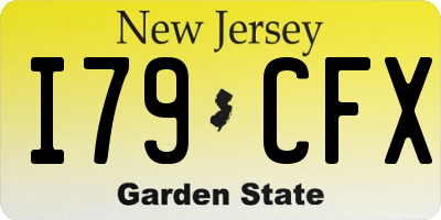 NJ license plate I79CFX
