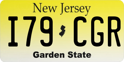 NJ license plate I79CGR