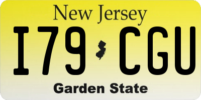 NJ license plate I79CGU