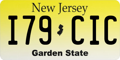 NJ license plate I79CIC