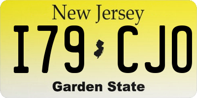 NJ license plate I79CJO