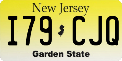 NJ license plate I79CJQ