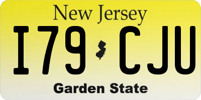 NJ license plate I79CJU