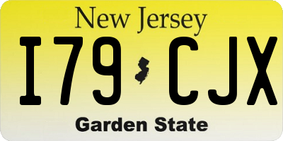 NJ license plate I79CJX