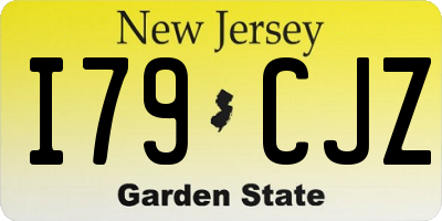 NJ license plate I79CJZ