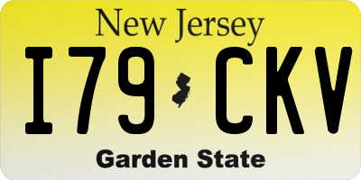NJ license plate I79CKV