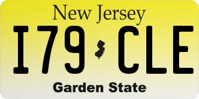 NJ license plate I79CLE