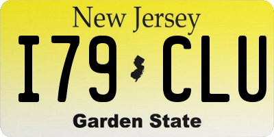 NJ license plate I79CLU