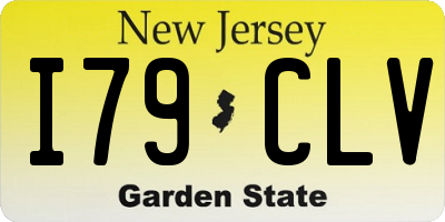 NJ license plate I79CLV