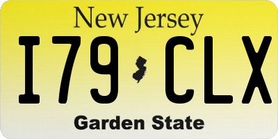 NJ license plate I79CLX