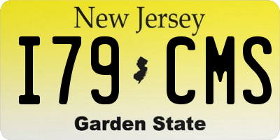 NJ license plate I79CMS