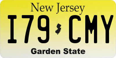 NJ license plate I79CMY