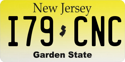 NJ license plate I79CNC