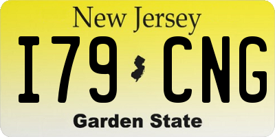 NJ license plate I79CNG