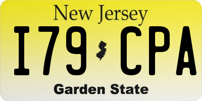 NJ license plate I79CPA