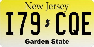 NJ license plate I79CQE