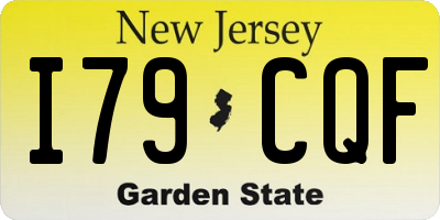 NJ license plate I79CQF