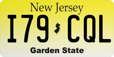 NJ license plate I79CQL