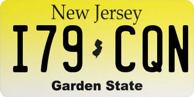 NJ license plate I79CQN
