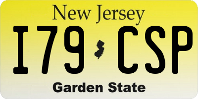 NJ license plate I79CSP