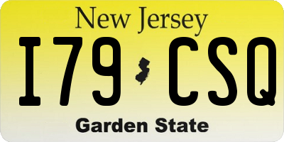 NJ license plate I79CSQ