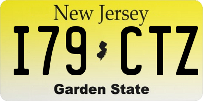 NJ license plate I79CTZ