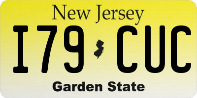 NJ license plate I79CUC