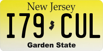 NJ license plate I79CUL