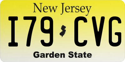 NJ license plate I79CVG