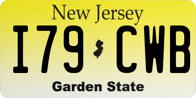 NJ license plate I79CWB